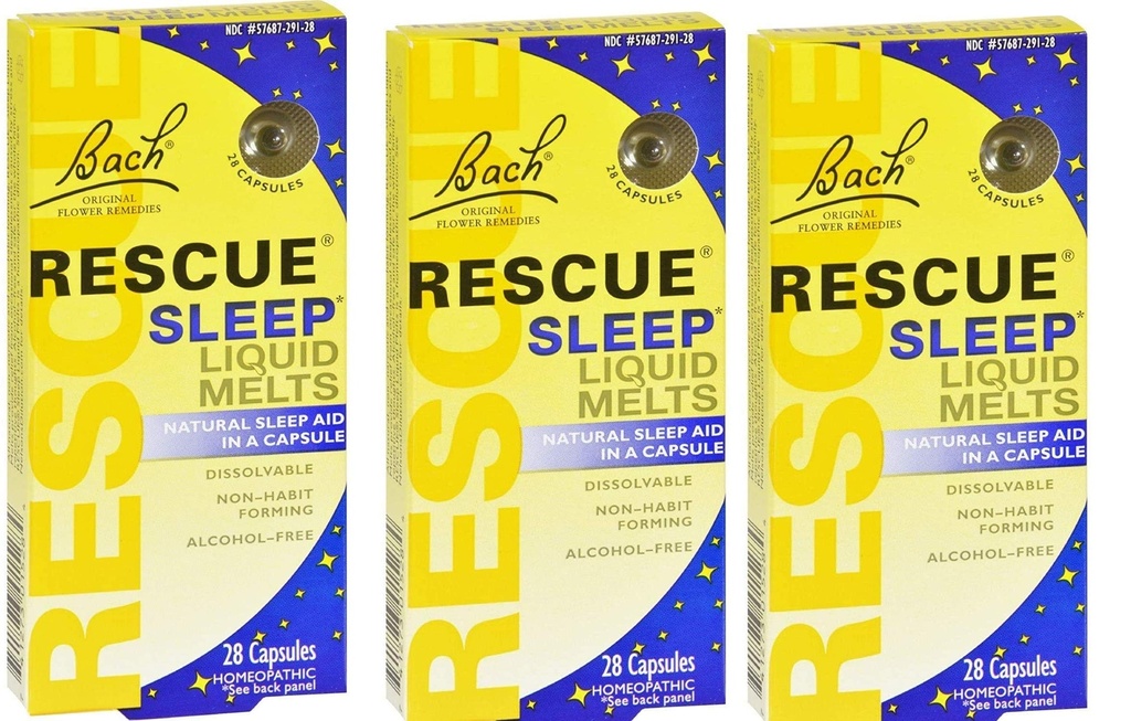 Bach recovery Sleep Liquid Melts, Dissolvable Capsules 28 ea ( 3 Paket)