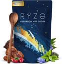 RYZE SFOODS Mushroom Hot Cocoa Melatonin Sleep Supplement, Chem Coco Cocoa Toz Reishi Mushroom, Melatonin, Glycine, Cacao, L-Theanine, Chicory Fall Asleep ve Stay Asleep, 20 Hizmet