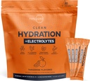 Tip Zero Clean Hydration + Electrolytes Drink Mix (30 Single-Serving Packets) - Heccasion (Tangerine) için Gelişmiş Hydration