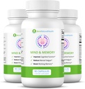 Ben's Natural Health Mind & Memory Supplement, Nootropic Brain Support with Rhodiola, Green Tea, γαρύφαλλα & Quercetin, 90 κάψουλες, 3 συσκευασίες