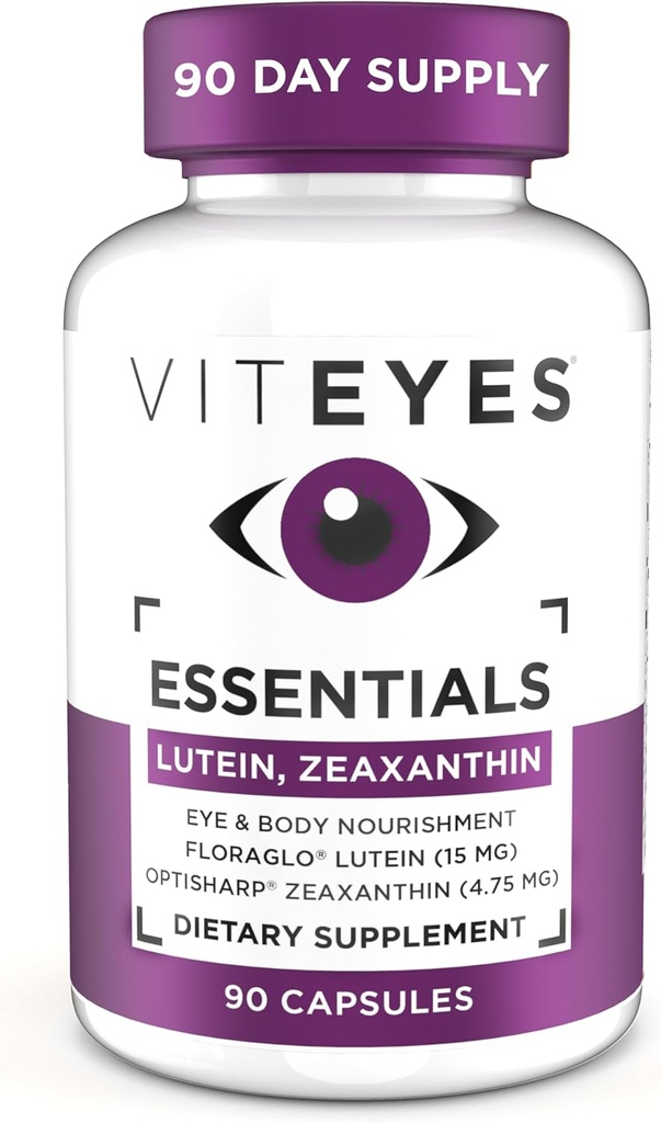 Viteyes Essentials Συμπλήρωμα Διατροφής για την Υγεία των ματιών, Λουτεΐνη & Ζεαξανθίνη για Macular Support, 90 κάψουλες
