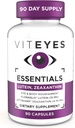 Viteyes Essentials Eye Health Diyetary Supplement, Lutein & Zeaxanthin for Macular Support, 90 Capsules