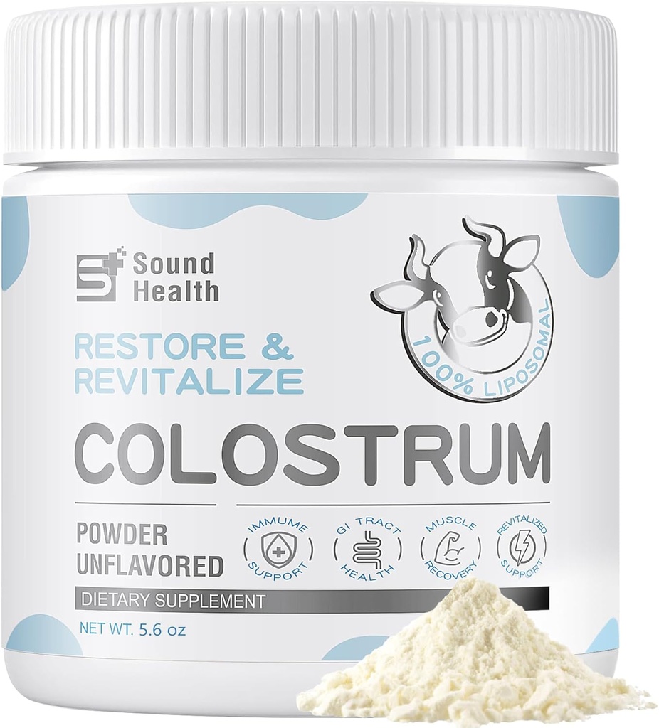 Colostrum Supplement Toz Insanlar için - Organik Bovine Colostrum Supplement for Gut Health, Saç Büyüme, Immune Support - Unflavored (73 Hizmet)