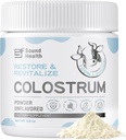 Colostrum Supplement Toz Insanlar için - Organik Bovine Colostrum Supplement for Gut Health, Saç Büyüme, Immune Support - Unflavored (73 Hizmet)