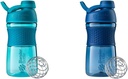 BlenderBottle 20Ounce SportMixer Protein Shaker Şişeler BlenderBall Wiresk, Donanma ve Teal