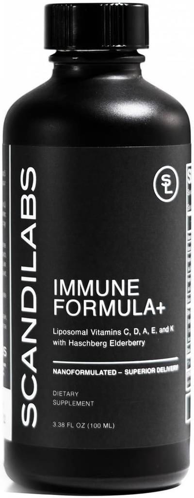 Immune Formula+ 7in-1 Liposomal Wellness Toplantısı Güçlü Antioksilar, C, D, A, E, K1, K2, ve Elderberry | Vegan | Gluten Free | Non-GMO | CGMP sertifikalı