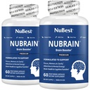NuBrain ATM - Beyin Simülasyonu, Memory, Focus & Clarity Support with St. John's Wort, Ginkgo Biloba, Bacopa & More | Pack 2