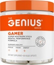 Genius Gamer, Oyun Focus Supplement, 80 Pills - Elite Nootropic Performans Uyarısı - Beyin ve Ruh Clarity, Reaction Time & Concentration - Blue Light Support with Lutemax