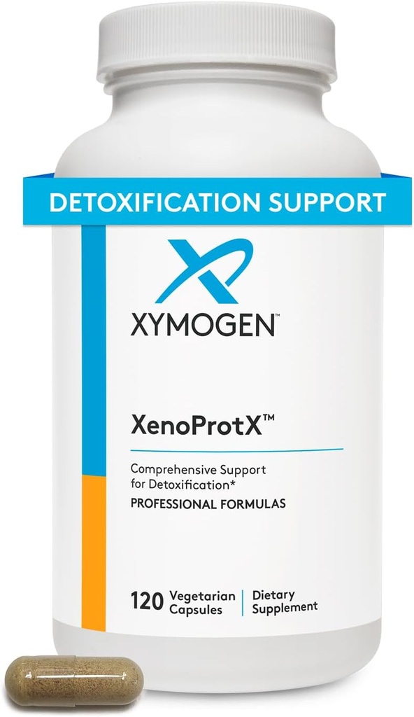 XYMOGEN XenoProtX - Υποστηρίζει υγιή οιστρογόνο Μεταβολισμός + Ξενοοιστρογόνα Detox - DIM, NAC, ασβέστιο D-Glucarate + φυτικά θρεπτικά συστατικά Συμπληρώματα για την υποστήριξη του ήπατος Detox + ηπατική υγεία (120 κάψουλες)