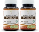 Yarrow 2x60 Κάψουλες, Κατασκευασμένες με κάψουλες λαχανικών και USDA Organic Achillea millefolium Soothes Το Σώμα/Αρωγή στρες (2x60 κάψουλες)