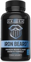 Zhou Iron Beard - Ayıd Büyüme Vitaminleri Erkekler, Premium Biotin, Saw Palmetto & B Vitamin Pills Yüz Saçı Desteklemek için, Ayıd Care Supplement for Full Beard - 60 Veggie Capsules