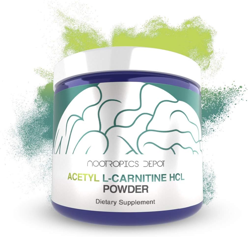 Nootropics Depot Acetyl L-Carnitine Toz | HCL Form | 125 Grams | ALCAR | Amino Asit Tamam | Enerji Tamam | Destekler Mitochdrial Function, Kilo Kaybı ve Sağlıklı Agingine