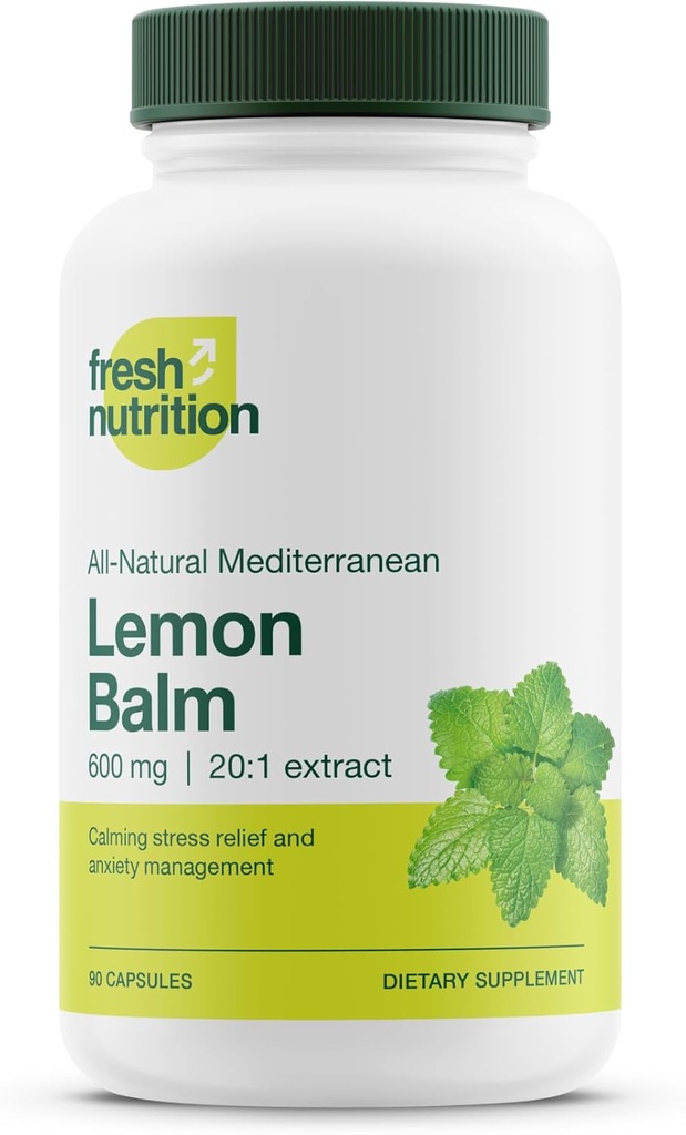 Fresh Nutrition Lemon Balm Extract Capsules.