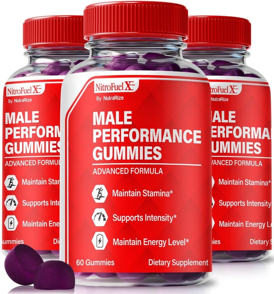 (3 Pack) Nitro Yakıt X Gummies - Resmi Nitro Yakıt X Ultimate For Men, Nitro Yakıt X ME For Performans ve Genel Sağlık, All NaturalFuel X ME Gummy, NitroX Ultimate Gomitas (180 Gummies)