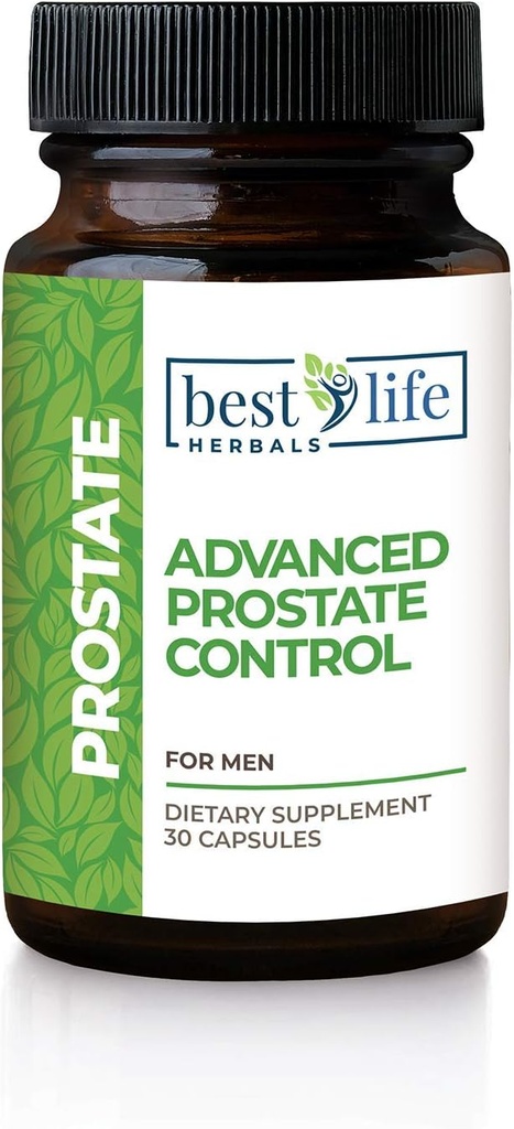 Best Life Herbals Advanced Prostate Control Supplement with Saw Palmetto for Men Experiencing Enlarged Prostate, Frequent Urination, Overactive Bladder -1 Şişe