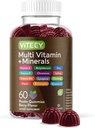 Yetişkinler ve gençler için Multivitamin Gummies Vitaminleri - Immune Support Gummies - C, D3, E, A, çinko & More - Vegetarian, Gluten Free - Chewable Berry Flavored Gummy