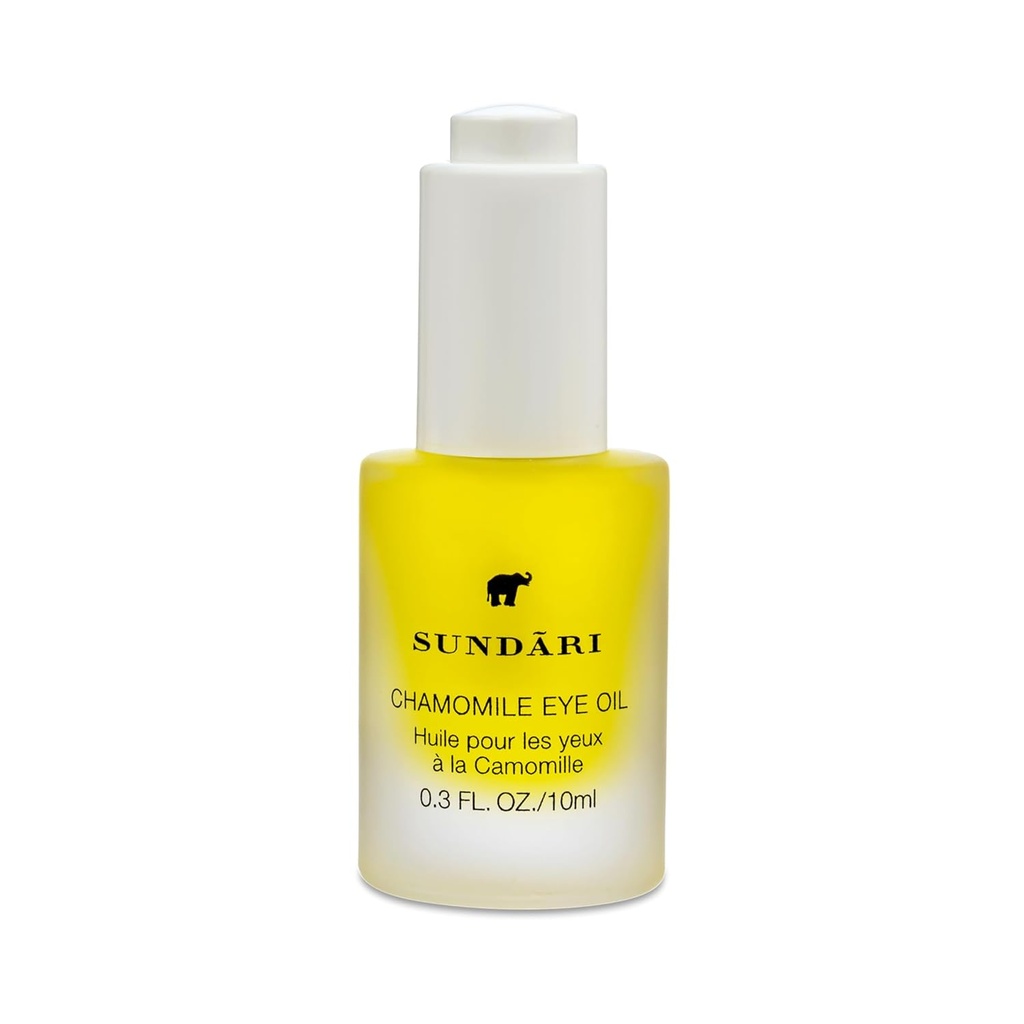 SUNDARI Chamomile Eye Oil - Natural Dark Circle Tedavisi, Anti-Aging & Wrinkle Rez, Brightens & Smooths Under-Eye, Nourishes & Revitalizes, Natural Materialss, Drop 0.3per fl ozz