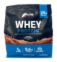 Kirkland Υπογραφή Whey 25g πρωτεΐνη, 1g ζάχαρη,5.6g BCAAs, περίπου 70 σερβιρίσματα κρεμώδη σοκολάτα αρωματισμένη