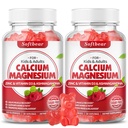 Yetişkin ve Çocuklar için yumuşak borulü çinko Magnezyum Gummies, Suagr-Freeuba Magnezyum D3 Bone Strength & Immune Health, Raspberry Flavor 120