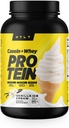 Casein + Whey proteini HTLT | Whey & Casein Protein Shake Toz | Slow-Release Whey & Casein Protein Sustained Energy | Vakain Protein Tozu Baked Tedaviler, Vanilla Buz Kremi