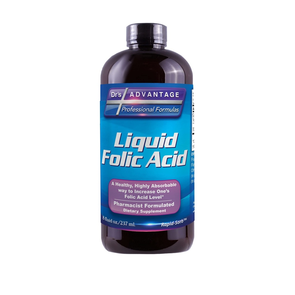 Sıvı Folic Asit 800 MCG, 8 oz.