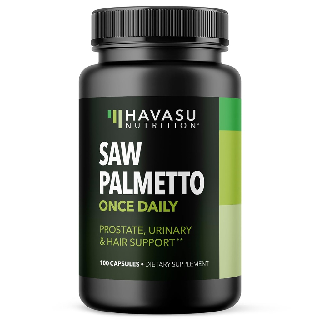 Insanlar için Palmetto, Urinary Tract Function - 500 mg Per Servis - 100 Kont - Kripto Blok Saç Vitamini - Vegan, Non-GMO Capsules, Over 3 Ay Supply