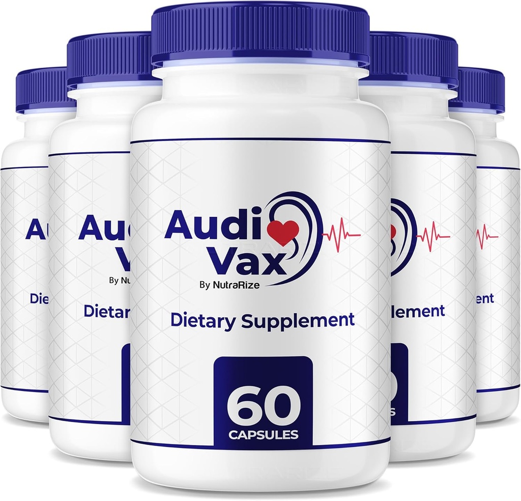 (5 Pack) Audivax - Audi Vax Advanced Max Ear Support, Natural Formula İç Kulak Sağlığını Teşvik etmek için Doğal Formula, Audi Vax İşitme Sağlığı için maksimum Güçlü, Resmi Audivax İncelemeleri (300 Capsules)
