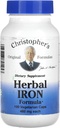 Christopher's Original Formulas Herbal Iron Formula, Φυσική υποστήριξη σιδήρου, 450 mg, 100 κάψουλες χορτοφάγων