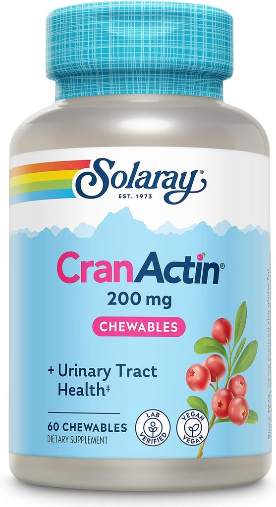 SOLARAY Cranactin 200 mg Chewable Tabletler | 60 Kont