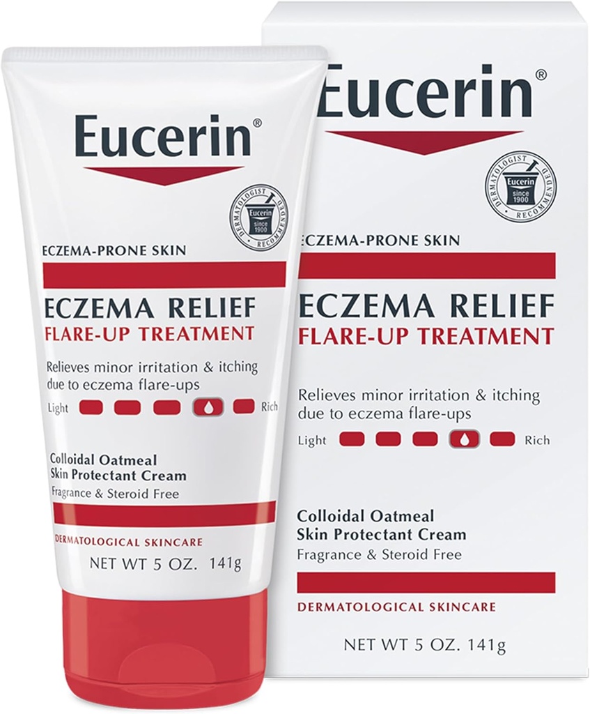 Eucerin Eczema Relief Flare-up Tedavisi - Eczema-Prone Skin için Immediate Relief - 5 oz. Tube