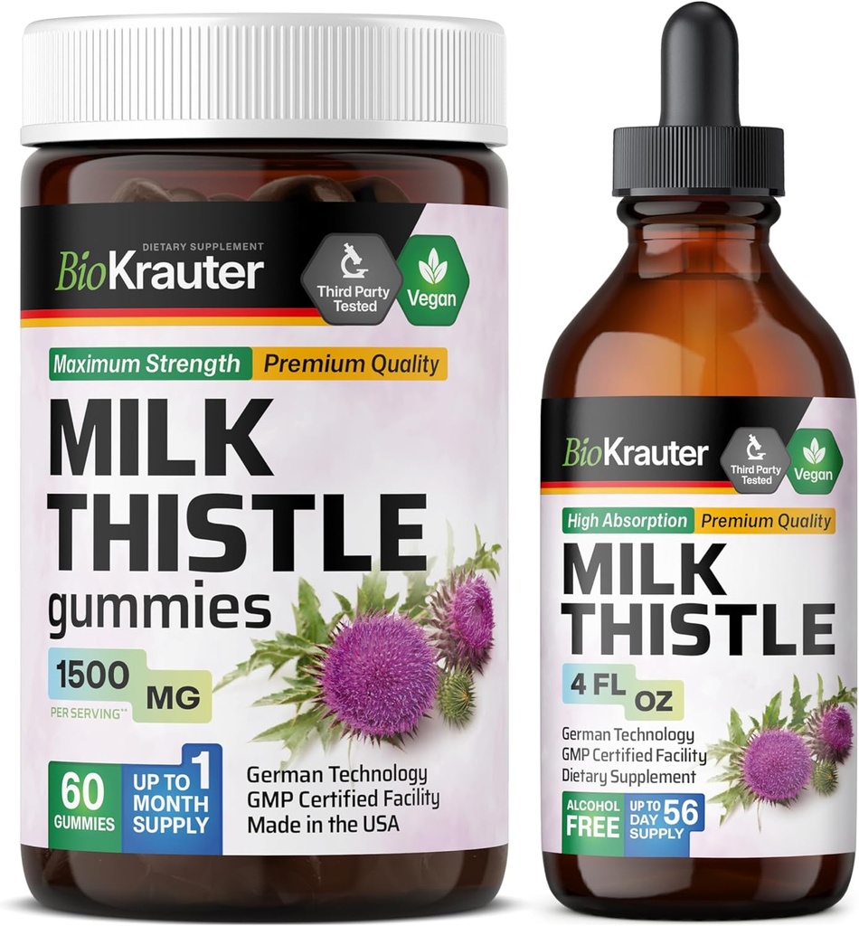 BIO KRAUTER Süt Butle 60 Gummies & Milk Butle Tincture 4 Fl. Oz.
