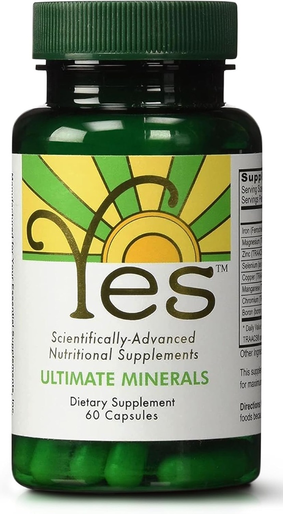 Ultimate Mineral Supplement – Chelated Magnesium, Zinc, Iron, Selenium, Chromium & Boron (TRAACS®) – High-Absorption Multimineral for Energy & Immune Support – 60 Vegan Capsules