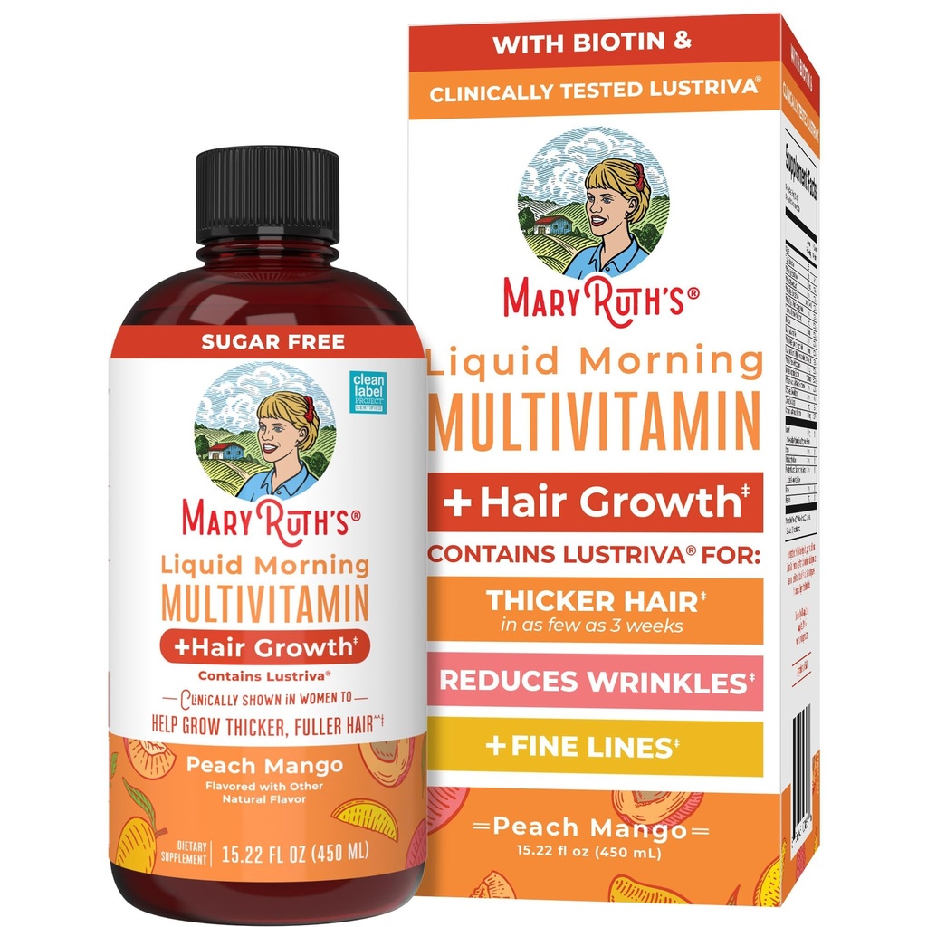 MaryRuth Organics Liquid Multivitamin+Hair Growth 