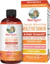 MaryRuth Organics Liquid Multivitamin+Hair Growth | Biotin 10000mcg | Lustriva Hair Growth Supplement | Clinically Tested in Women for Thicker Hair&Facial Wrinkle | Skin Care | Ages 18+ | 15.22 Fl Oz