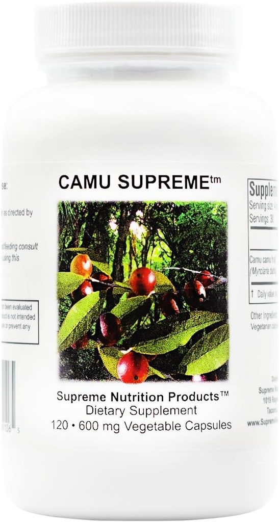 Supreme Nutrition Camu Supreme, 120 Pure Camu Camu Fruit Vegetarian Capsules