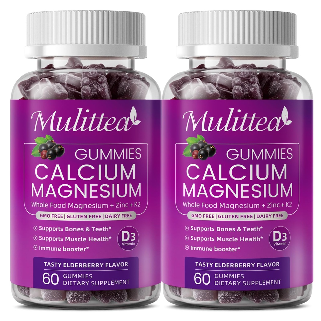 Yüksek Aborpsiyon Glycinate 200 mg, Pyumyum - Kemik, Kaslar, Calm Mood & Sleep Support- Kids & Yetişkinler (2 Paket) için Magnezyum Çinko Gummies