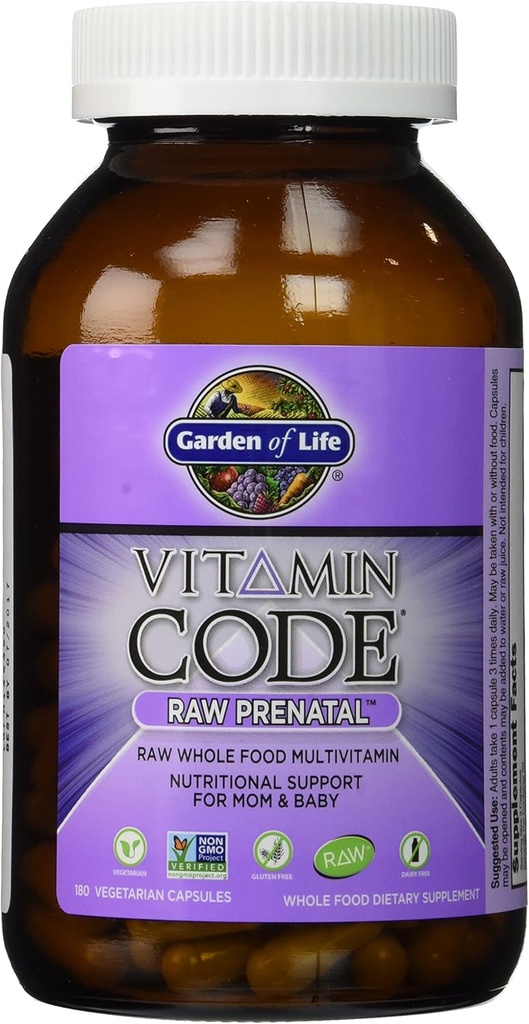 Yaşam Bahçesi - Vitamin Kodu Raw Prenatal 180 Veggie Capsules