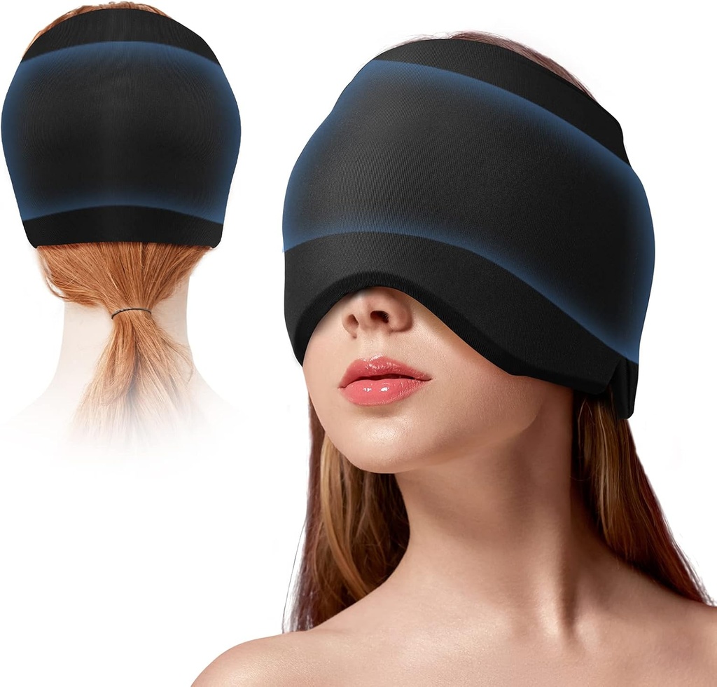 Migraine Buz Kafası Soğuk & Sıcak Terapi Esnek Buz Kafası Gergin Gözler Soğuk Press Headache Relief Cap for Gerus & Stress Sinus & Stress