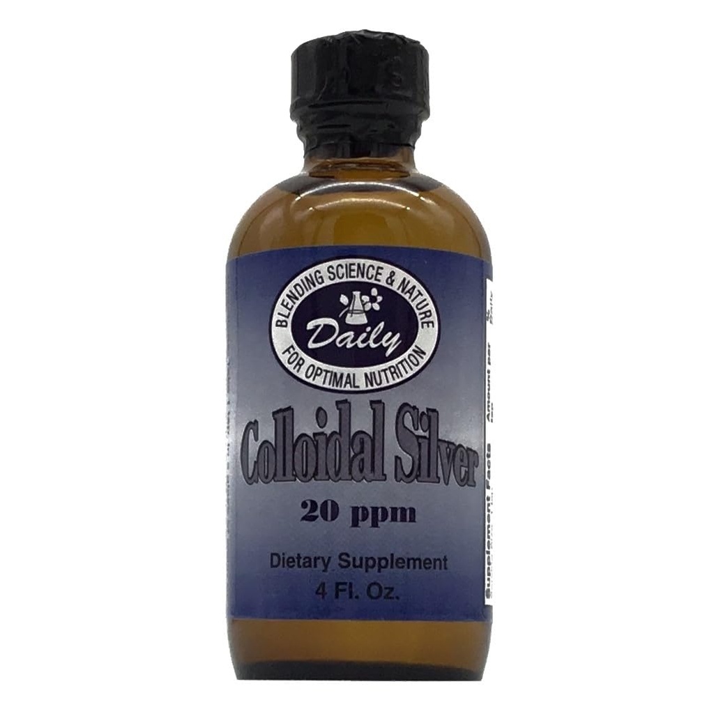 Daily Manufacturing Colloidal Silver, 20 ppm (Gar Grade) 4 fl oz