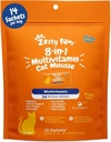 Zesty Paws 8-in-1 Multivitamin Cat Vitamins & Supplements Mousse - Kapalı Kediler için Kedi Vitaminleri - Gut için Sağlıklı Tedavi Squeeze Up, Immune, Heart, Skin & Coat Desteği - Chicken 14ct