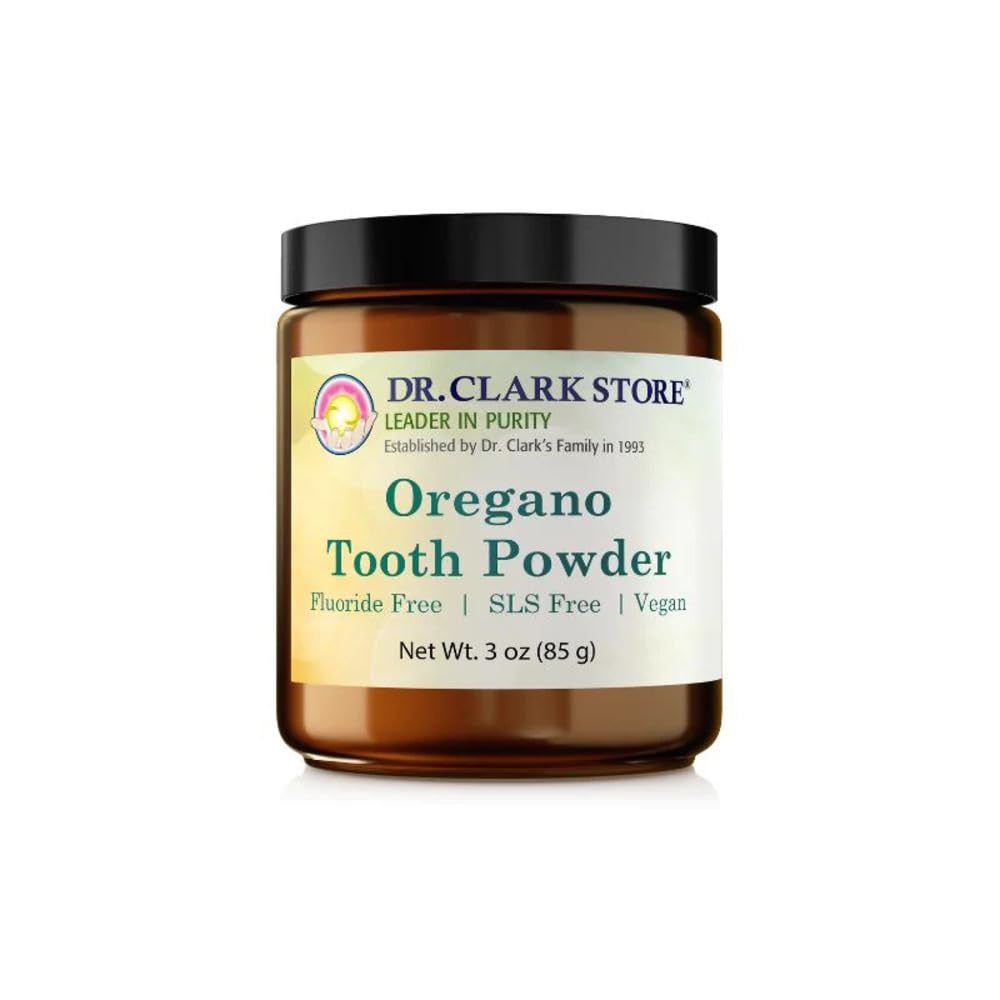 Dr. Clark Oregano Tooth Toz - 3oz, Doğal Oral Sağlık ve Çok Beyaz Formula
