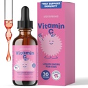 Çocuklar için JoySpring Vitamin C ve çinko, Elderberry Liquid Supplement | Alkol Özgür Toddler C | 2+ Yıl | (2 fl oz) 30 Hizmet