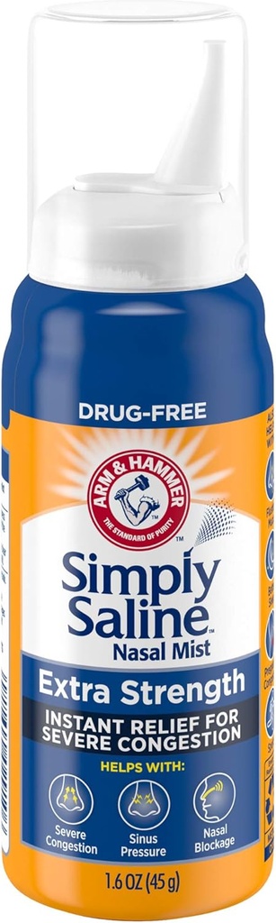 Arm & Hammer Sadece Nasal Mist Extra Strength, Severe Congestion, 1.6 Ounce