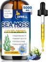 Sea Moss Drops, İrlandalı Liquid Sea Moss Gel, Black Seed Oil, Shilajit, Elderberry, Burdock Root, Spirulina, Bladderwrack for Digestion Health, Non-GMO, 2 Fl Oz