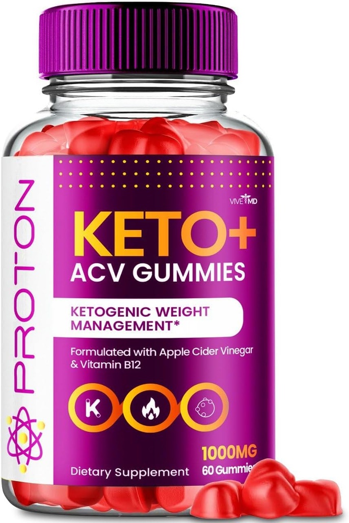 VIVE MD Proton Keto ACV Gummies Advanced Kilo Yönetimi, Protein Keto ACV Gummies, Proton Hua Plus Gummies with Apple Cider Vinegar Supplement 1000 mg, Proton Bingo+ACV Gummies Yorumlar (1 Pack)