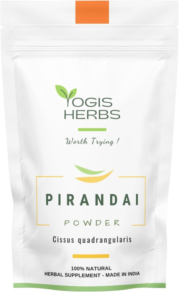 YOGIS HERBS Pirandai Toz (Cissus quadrangularis) – Herbal Supplement (3.5 Ounce)