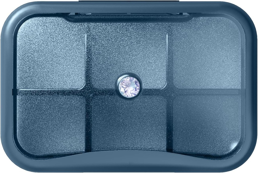 6 Karşılaştırma Seyahat Pill Organizer, Küçük Pill Box For Purse, Pocket Daily Pill Case Portatif Tıp Pill Konteyner, Haftalık Vitamin Sahibi Organize (Justone ile Mavi)