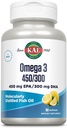 KAL 450/300 1280 Mg Ωμέγα 3, λεμόνι, 60 κόμης