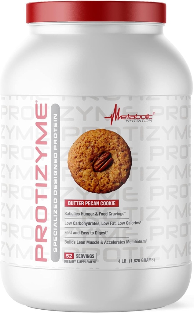 Μεταβολική Διατροφή, Protizyme, 100% σκόνη πρωτεΐνης ορού γάλακτος, υψηλής πρωτεΐνης, χαμηλής περιεκτικότητας σε υδατάνθρακες, χαμηλής περιεκτικότητας σε λίπος πρωτεΐνη ορού γάλακτος, Digestive Ένζυμα, 24 Ουσιώδεις Βιταμίνες και Ορυκτά, 4 Λίρες (52 ser)