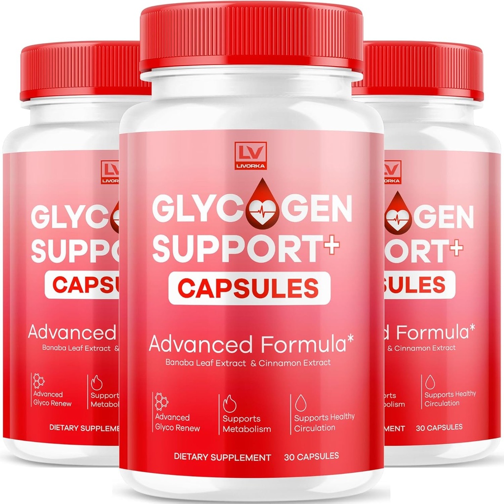 (3 Pack) Glycogen Support Supplement Advanced Formula, Glycogen Support Capsules, Glycogen Support, Advanced Glycogen Support Formula, Glycogen Support Supplement Reviews, 90 Capsules for 3 Months